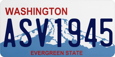 WA license plate ASV1945