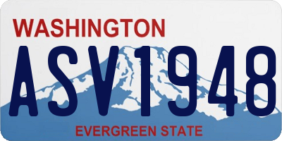 WA license plate ASV1948