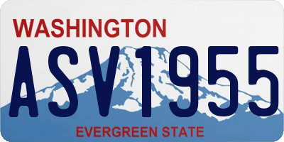 WA license plate ASV1955