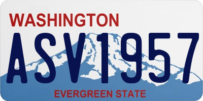 WA license plate ASV1957