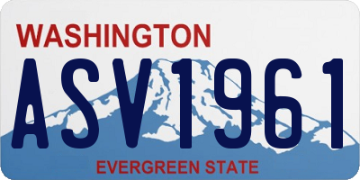 WA license plate ASV1961