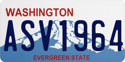 WA license plate ASV1964