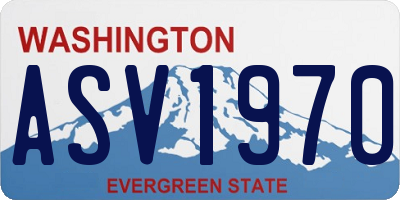 WA license plate ASV1970