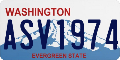 WA license plate ASV1974