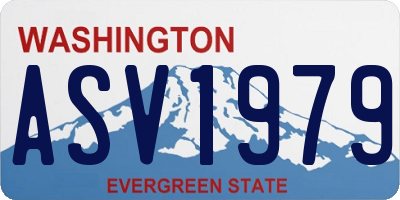 WA license plate ASV1979
