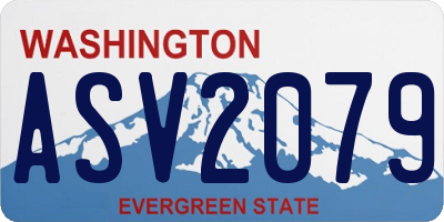 WA license plate ASV2079