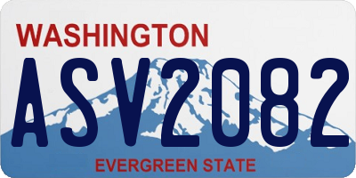 WA license plate ASV2082