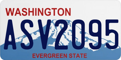 WA license plate ASV2095