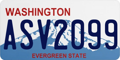WA license plate ASV2099