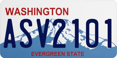 WA license plate ASV2101