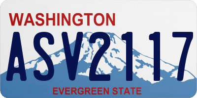 WA license plate ASV2117
