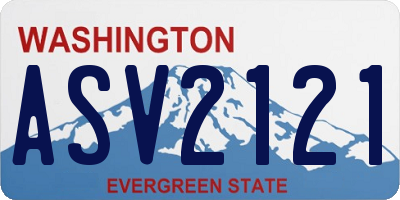 WA license plate ASV2121