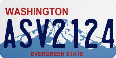 WA license plate ASV2124