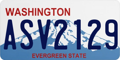 WA license plate ASV2129