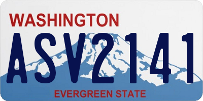 WA license plate ASV2141