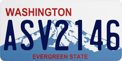 WA license plate ASV2146