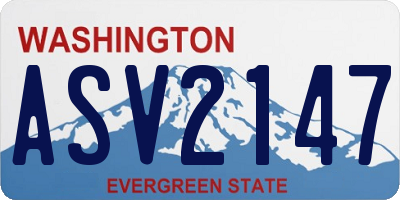 WA license plate ASV2147