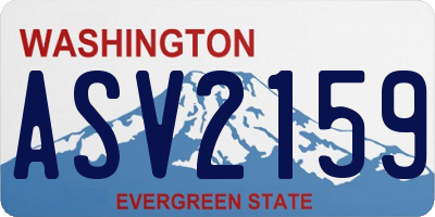 WA license plate ASV2159