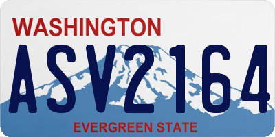 WA license plate ASV2164