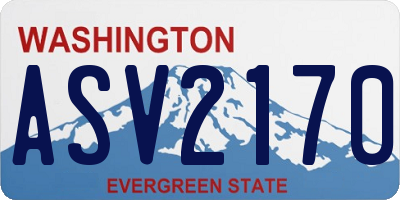WA license plate ASV2170