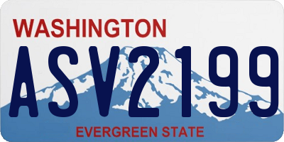 WA license plate ASV2199