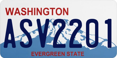 WA license plate ASV2201