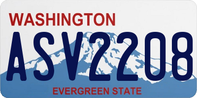WA license plate ASV2208