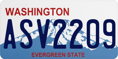 WA license plate ASV2209