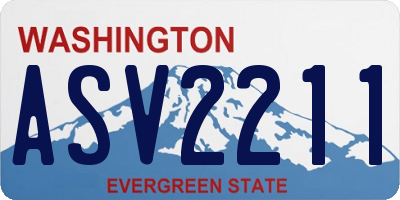 WA license plate ASV2211