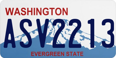 WA license plate ASV2213