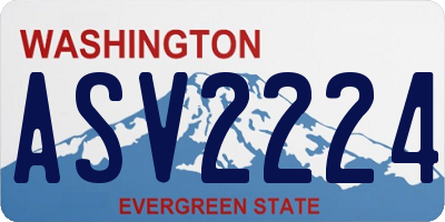 WA license plate ASV2224