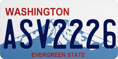 WA license plate ASV2226