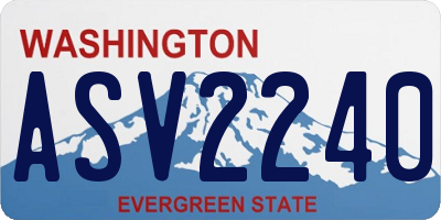 WA license plate ASV2240