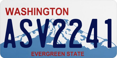 WA license plate ASV2241