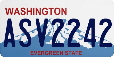 WA license plate ASV2242