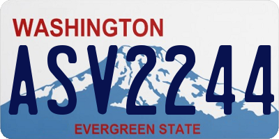 WA license plate ASV2244