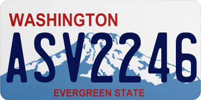 WA license plate ASV2246