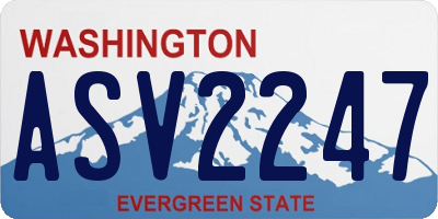 WA license plate ASV2247