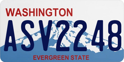WA license plate ASV2248