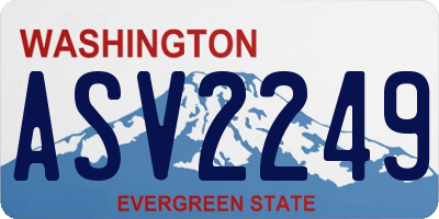 WA license plate ASV2249