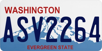 WA license plate ASV2264