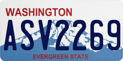 WA license plate ASV2269