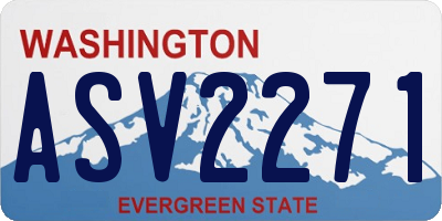 WA license plate ASV2271