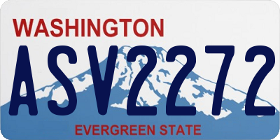 WA license plate ASV2272