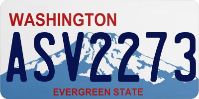 WA license plate ASV2273