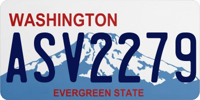 WA license plate ASV2279