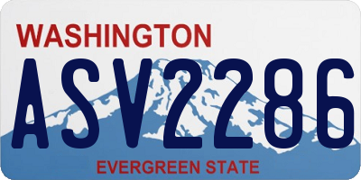 WA license plate ASV2286