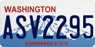 WA license plate ASV2295