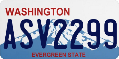 WA license plate ASV2299