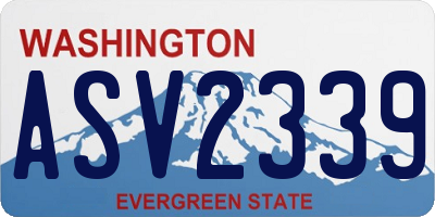WA license plate ASV2339